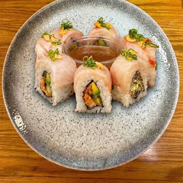 Chili Ponzu Yellowtail Roll.